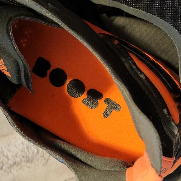 Black/Orange Adidas Ultra Boost Size 10.5 - Picture 7 of 8